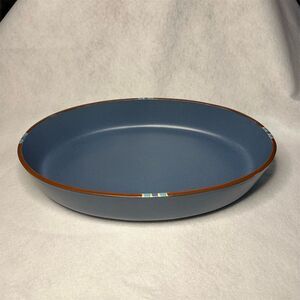 Dansk Mesa Sky Blue Deep large Oval Casserole Dish‎ Vintage Baker